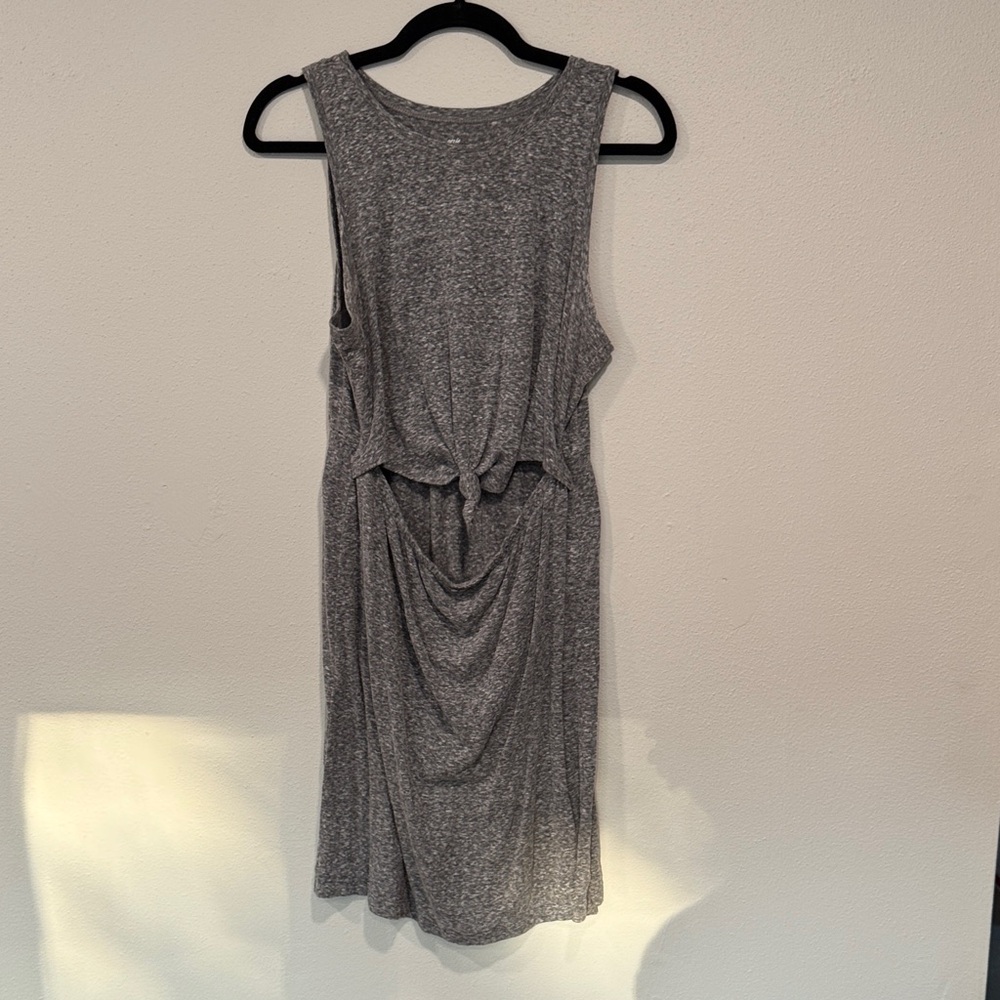 Aerie Charcoal Knot Detail Mini Dress